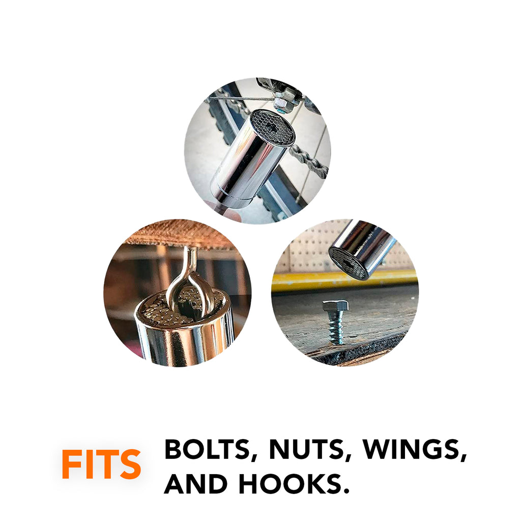 Super Socket™ - Instantly Grip Any Shape Bolt!