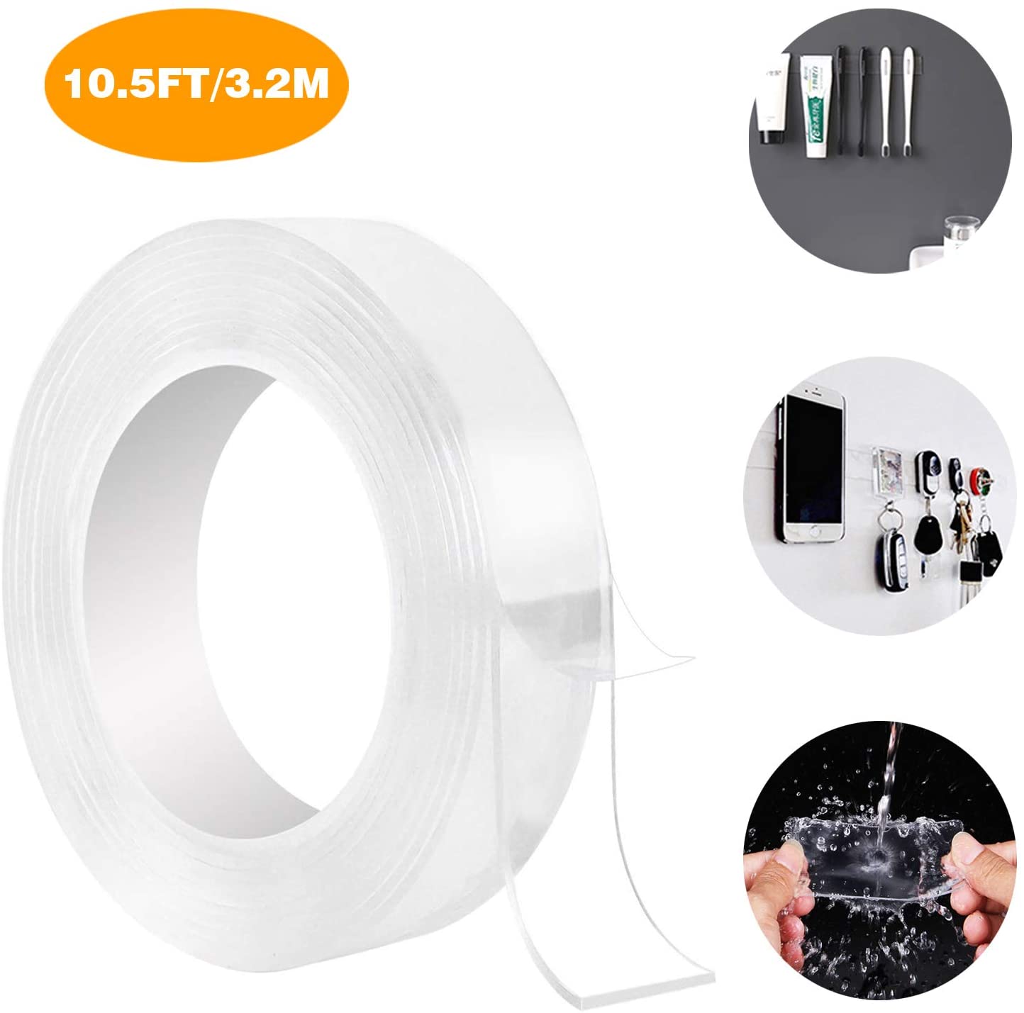 SuperToughTape™ - Heavy-Duty Mounting Tape You Can Wash and Reuse!