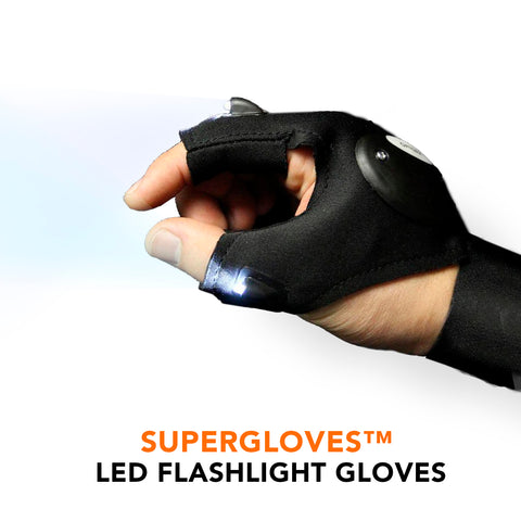Image of SuperGloves™ LED Flashlight Gloves - A Light Exactly Where You Need it!