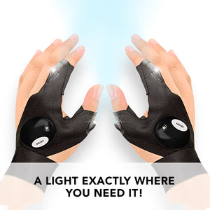 SuperGloves™ LED Flashlight Gloves - A Light Exactly Where You Need it!